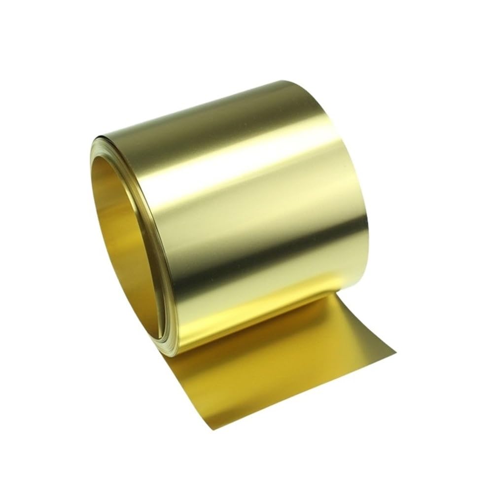 1 szt. 1 rolka folii mosiężnej - cienki pasek z blachy mosiężnej, H62, materiał do majsterkowania i modelowania(0.3x200x1000mm)