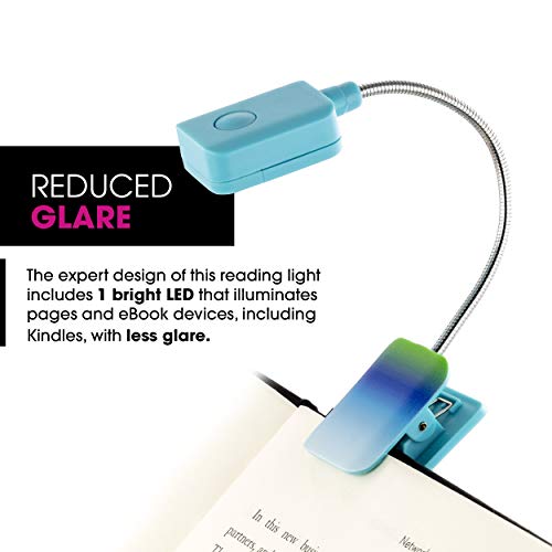 WITHit French Bull Clip On Book Light – Ombre – Square LED Reading Light for Books and eBooks, Reduced Glare, Portable and Lightweight, Cute Bookmark Light for Kids and Adults, Batteries Included