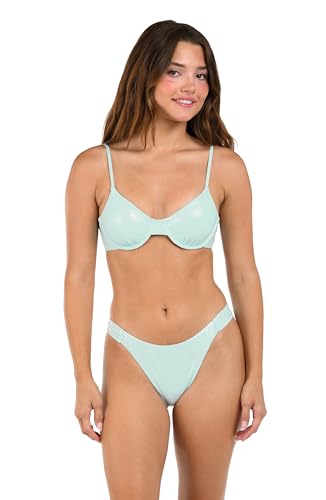 Citrus Women's Over The Shoulder Underwire Bralette Swimsuit Top