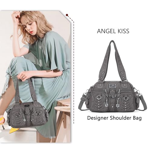 Image of Angel Kiss Small Purse Handbag for Women Crossbody and Shoulder Bags Multipocket Soft Hobo Purses