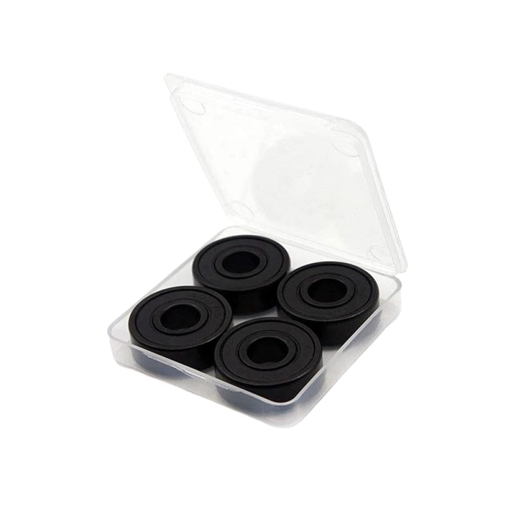 Roulements de skateboard hybrides en céramique 608RS avec retenue en plastique, noir, paquet de 16