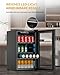 WIE Mini Kühlschrank Getränkekühlschrank 70 Liter mit Doppelte Glastür mit Verstellbaren Ablagen Indoor Outdoor Klein Bierkühlschrank Leise 105 Dosen für Soda/Bier/Wine für Zuhause/Küche/Bar/Büro