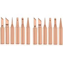 12pcs 900M-T Series Soldering Iron Tips, Bestgle Pure Copper Soldering Tips Replacement for Precision Welding Compatible with Hakko, TENMA, ATTEN, Quick, Aoyue, Yihua Solder Station