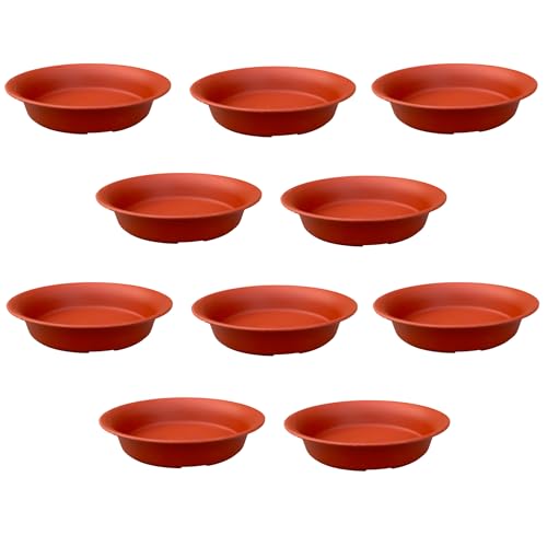 Image of Plant Saucer Base Plate for Pots | Premium Planter Tray |100% Virgin Plastic, UV Treated, Durable & Lightweight | Ideal for Indoor & Outdoor (10, 4 inch Tr)