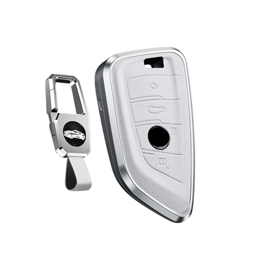 Étui de clé BMW en cuir blanc haut de gamme pour modèles X5 M5 et GT