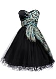 Metallic Peacock Embroidered Holiday Party Homecoming Prom Dress