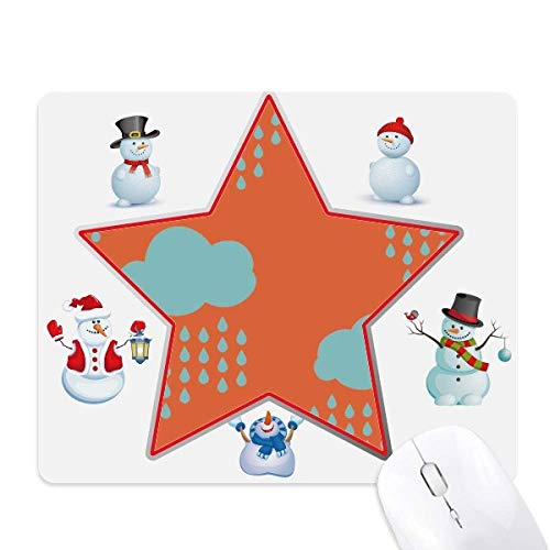 Tapis de souris bonhomme de neige orange pour éviter les frottements