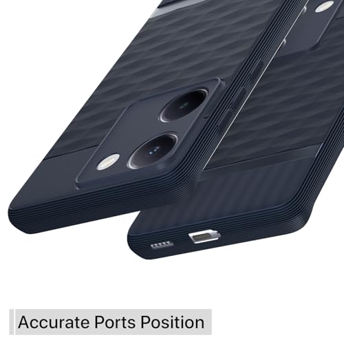 Image of Outlouders Bumper Case for Vivo Y300 Plus 5G | Full Camera Protection | TPU Soft Flexible Shockproof Back Cover (Blue)
