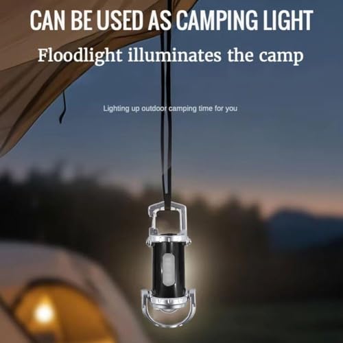 Image of Portable Rechargeable Bright Keychain Flashlight, 6 Light Modes Waterproof, Compact Pocket Light for Night Working, Running, Walking, Camping, Fishing, Hiking
