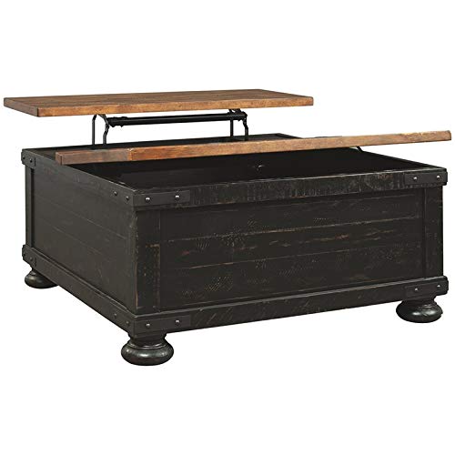 Bowery Hill Lift Top Coffee Table in Vintage Black