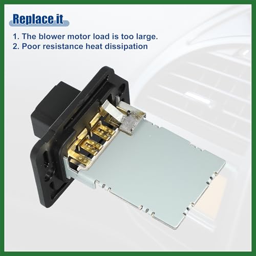 Image of Motoforti Car HVAC Blower Motor Resistor Heater Replacement Fit for Kia Forte 2014-2018 for Kia Sorento 2011-2019 NO. 20424 /971283K000 - Pack of 1 Black Long-lasting