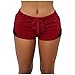 JOIMINGD Femmes Legging Printemps et été Taille Basse Serré Léger Couleur Unie à Poches Sexy Hot Short de Plage (Wine, S)