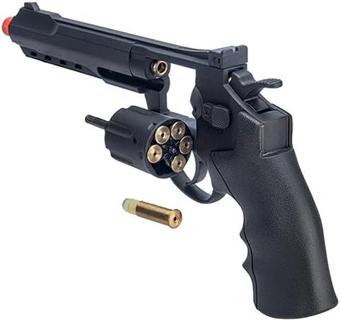 Miniatura 5 de Goldenball - Revólver WellFire de 12.2" CO2 Swing Out Airsoft (Color Negro)