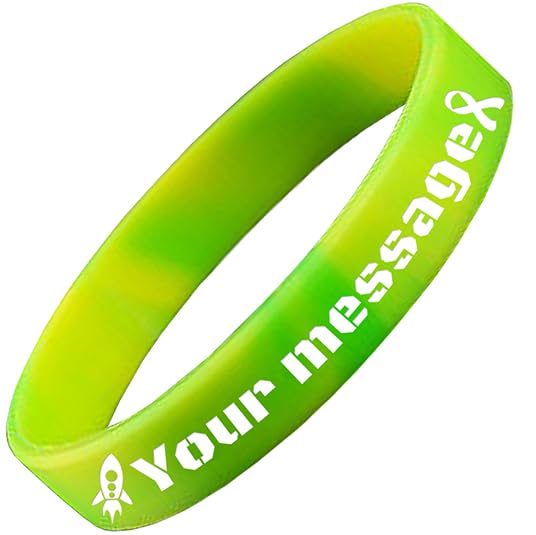 Aokizkdzsw Custom Silicone Wristbands - Personalized Customizable Rubber Bracelets - Customized for text/LOGO, Motivation, Events, Gifts, Support, Awareness
