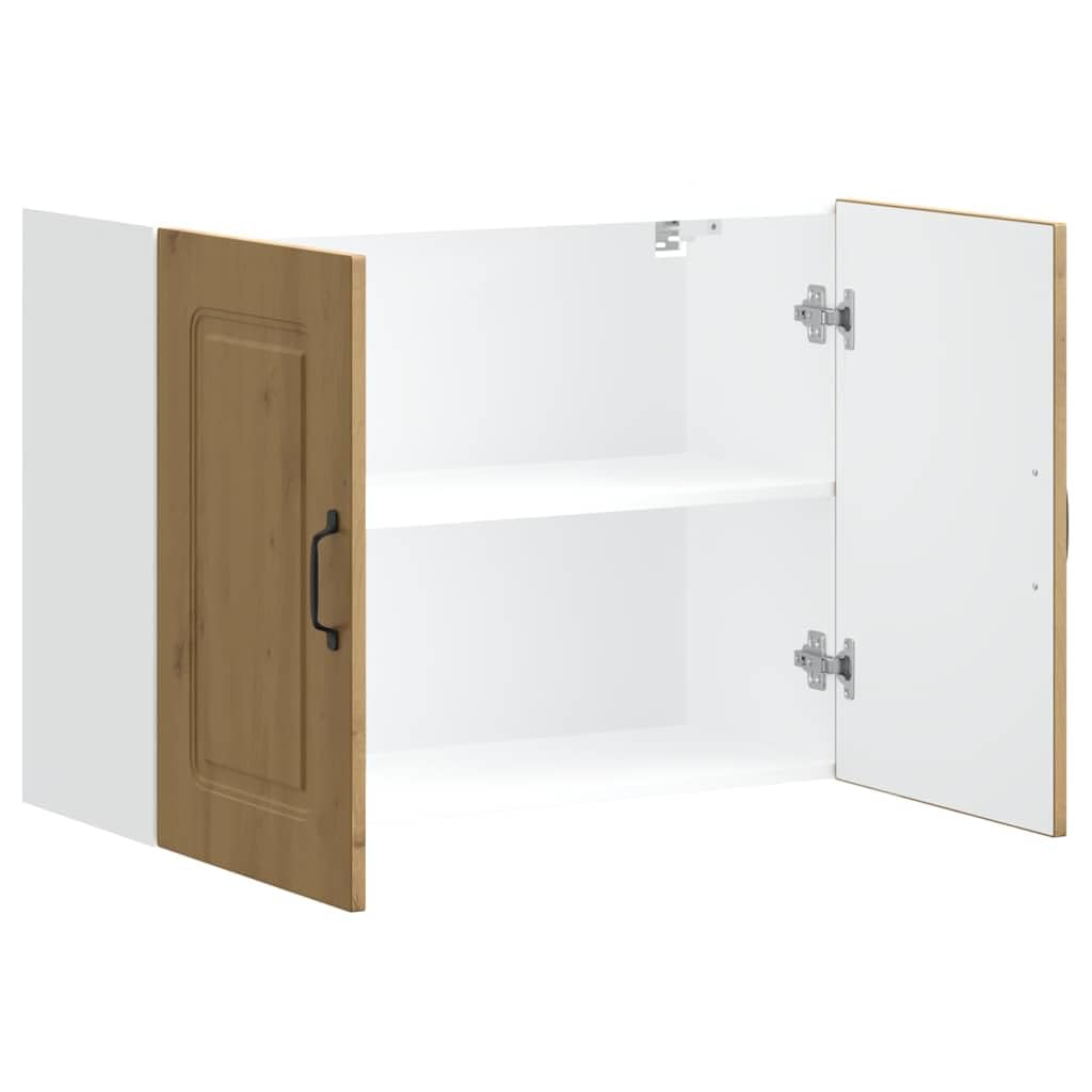 vidaXL Küchen-Hängeschrank Kalmar Artisan-Eiche Holzwerkstoff, Wandschrank Küche, Wandschrank, Oberschrank, Küchenschrank, Hängeschrank