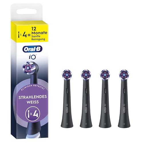 Oral-B Aufsteckbürsten iO Strahlendes Weiss, Schwarz, 4 Stück – Ansicht 1