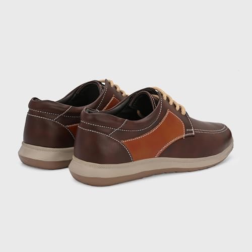 Image of Centrino Men's Casual Lace-Up Shoes | Comfortable Round Toe Lace-Up Derby Shoe with Rugged Rubber Thick Sole for Casual, Office, College, Outdoor, Travel, Trekking, Weekend Outing(8102)