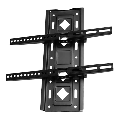 Uonlytech Soporte TV Televisión Dirigir Triple Percha Arreglar Salida Entretenimiento Apoyo Unidad Soportes Montaje Monturas Pararse Panel De Pie Girar Paraca Acero Laminado En Frío Black