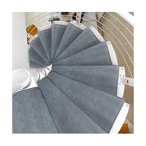 GLUNT Staircase Carpet Spiral Stair Cushion Stair Treads Mats Pad Non-Slip Step Protection Rug Cover Stair Carpet 15 Pcs(60 * 33/12cm)