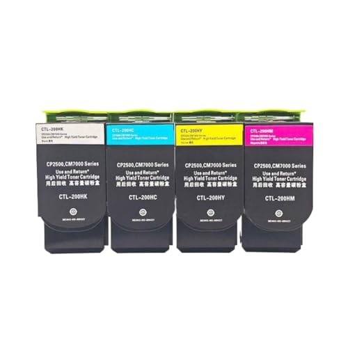 Toner CTL-200 avec puce pack complet 4 couleurs pour des documents de bureau impeccables