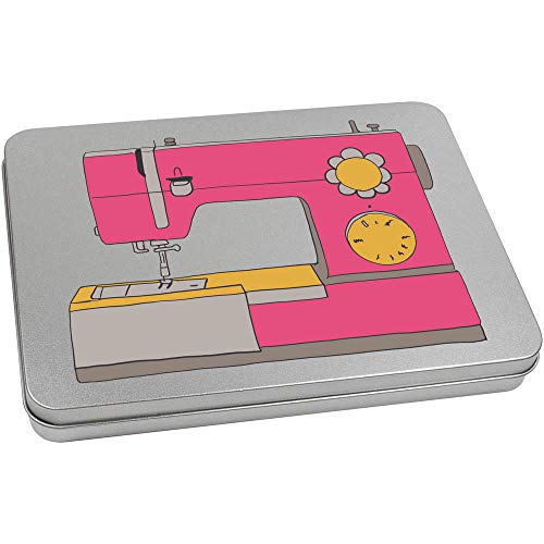 Azeeda 220mm 'Sewing Machine' Metal Hinged Tin/Storage Box (TT00124656)