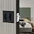 ITskyblrok Pocket Door Lock with Key, Matte Black Contemporary Entrance Square Pocket Door Lock, Bed/Bath Pocket Door Hardware, Sliding Pocket Door Latch