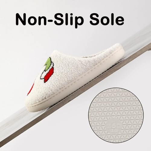 Christmas Slippers for Women - Non-Slip Plush Cozy House Shoes Warm Fuzzy Memory Foam Indoor Footwear3