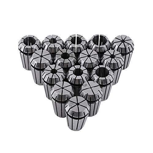 15pcs ER20 Collet Chuck Set Spring Collet en acier pour CNC machine de gravure et outil de tour de fraisage 1-13mm