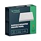 V-TAC LED-Mini-Panels - hintergrundbeleuchtet - Surface Series - IP20 - weißes Gehäuse - 12 Watt - 1200 Lumen - 3000K, Weiß