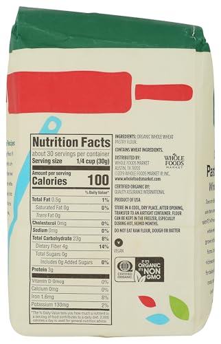 Image of 365 by Whole Foods Market, Organic Whole Wheat Pastry Flour, 2 LB