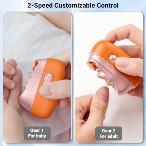 Image of 4-in-1 Electric Nail Clipper with LED Light - Quiet Rechargeable Nail Grooming Kit, Grinder & Polisher, 2 Speed, Nail Debris Collector, Portable Gift Set