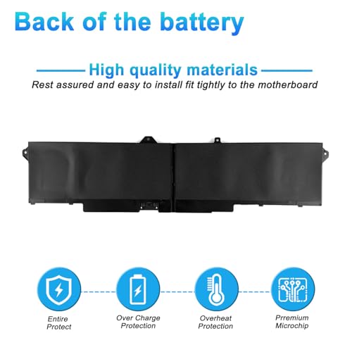 Image of 97Wh 9JRV0 Laptop Battery Replacement for Dell Latitude 5521 5531 Precision 3571 3561 3581 3591 Alienware M17 R5 M18 R1 R2 Series 05RGW 005RGW 53XP7 053XP7