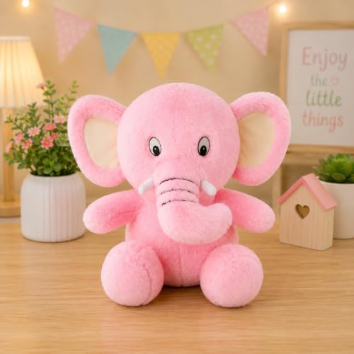Image of Plush Elephant Soft Toy, 40 cm, Pink, Flappy Legs