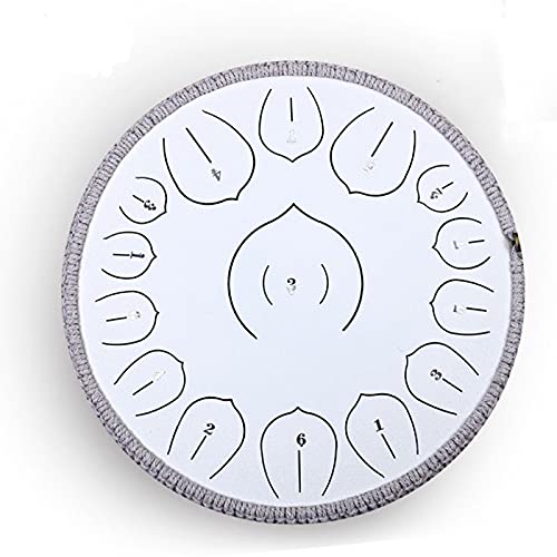 Tambor de lengua de acero blanco de 14 pulgadas 15 notas miniatura 1