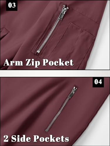 Image of TACVASEN Men's Lightweight Jacket Casual Spring Fall Windbreaker Bomber Zip Up Coat with Pocket