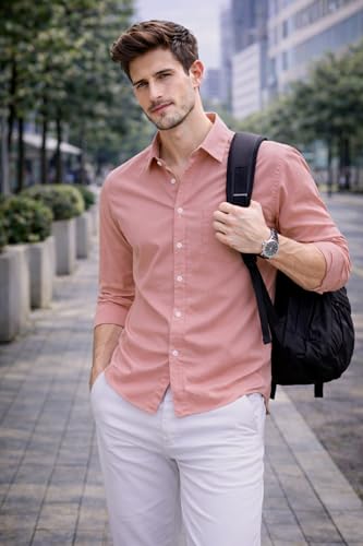Image of Ben Martin Shirt for Men | Regular Casual Shirts for Mens' | Men's Casual Shirt's Slim Fit | Full Sleeve Cotton Shirts for Men's | Solid Shirt's for Mens Stylish | Formal & Casual Office Wear Shirts
