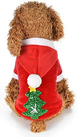 Losuya Christmas Style Dog Warm Coat Cute Pet Puppy Cat Jumper Sweater Knitwear Apparel Clothes (S), red