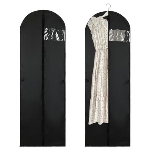 2 Pcs Portatrajes para Hombres Mujeres, 180 x 60 cm Fundas Ropa Largos, Funda Ropas, Portarropas, Bolsa Ropa impermeables y prueba de polvo para Hogar, viajes, almacenamiento de ropa