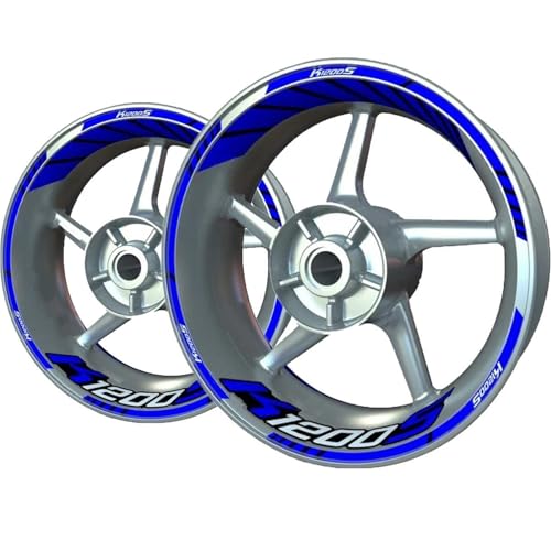 QYGGBD Pegatinas para Llantas Pegatinas Reflectantes Llantas Motocicleta para B&MW K1200S K 1200S K 1200 S, Calcomanías Llantas Ruedas, Calcomanías Reflectantes Llantas Juego Completo