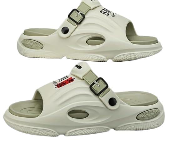 Mens Ultra-Comfy Trendy Street Style Chunky Slippers - Non-Slip, Casual, Durable, Soft EVA Sole, Ergonomic Slides for Mens Footwear - Perfect for Indoor and Outdoor Use