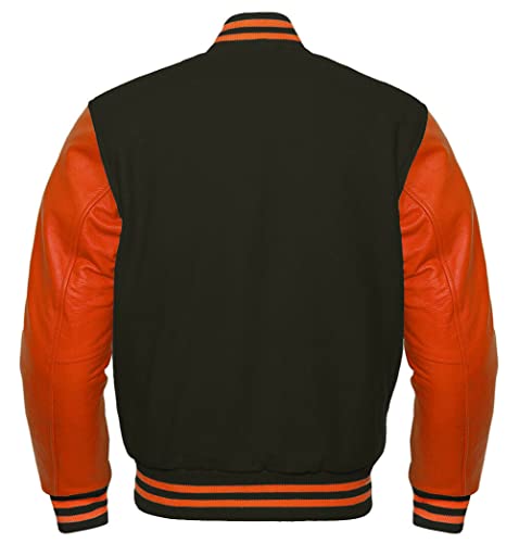 Kicky Men's Varsity Jacket Original Leather Sleeves and Wool Blend Letterman Boys College Varsity Jackets XS-5XL2
