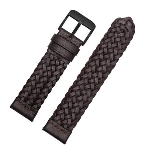 Bracelet montre cuir tressé 20mm 22mm 24mm chic et durable