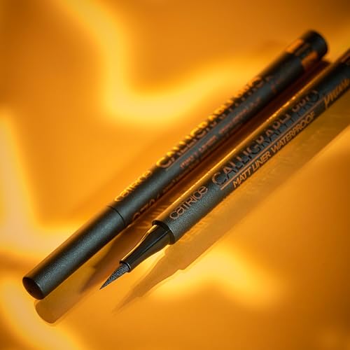Catrice Calligraph Pro Precise 24h Matt Liner Waterproof, Eyeliner, Nr. 010, Schwarz, langanhaltend, definierend, vegan, wasserfest, ohne Mikroplastikpartikel, ohne Parfüm, 1er Pack (1.2ml)