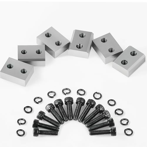 Happybuy Electric Rebar Cutter Blade, 6 PCS 25mm (1 inch) Cutting Diameter, HRC58-60 Hard Hydraulic Rebar Blade Replacement for Model RC-25 with 12 Hexagon Screws & Spring Washers