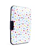RFID Safe Card Guard Aluminum Compact Card Holder- Polka Dot