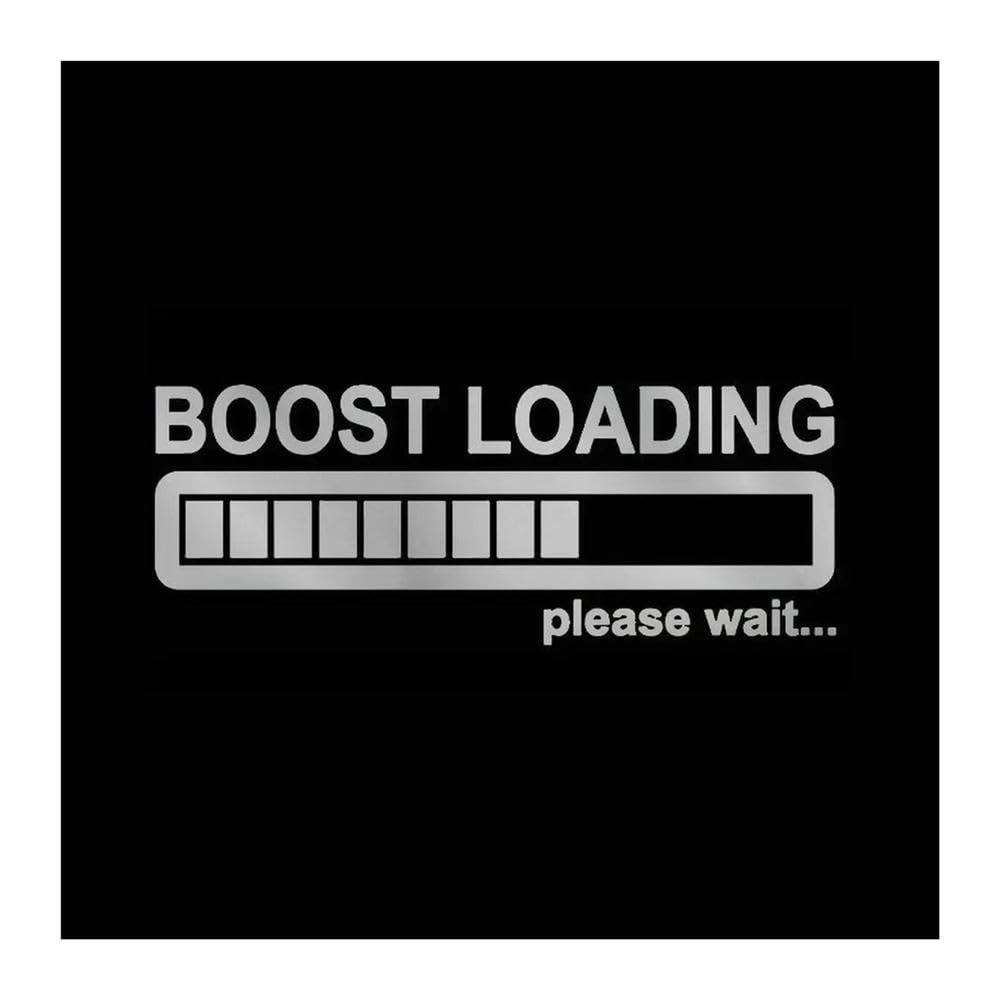 Car Sticker Boost Loading Please Wait(Silver,15X5CM)