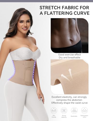 SHAPSHE Waist Trainer for Women Working out Cincher Body Shaper Tummy Control Waist Trimmer Belt Segmented Postpartum Band3