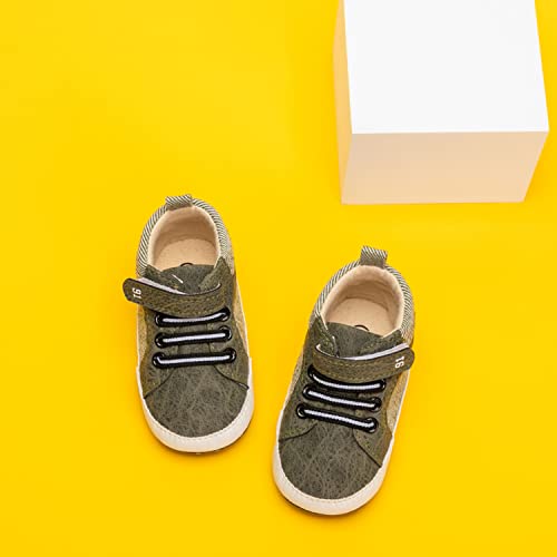 Image of CENCIRILY Baby Boys Girls High Top Sneakers Soft Soles Anti Skid Infant Ankle Shoes Toddler Prewalker First Walking Crib Shoes