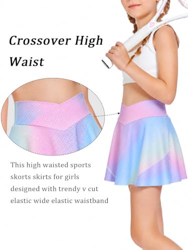 Image of Haloumoning Girls Tennis Skirt High Waisted Athletic Skorts