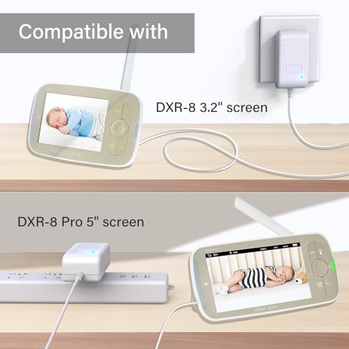 BOEEA 5V Charger for Infant Optics DXR-8 / DXR-8 Pro Baby Monitor Unit, DXR8 Pro 5\" and DXR 8 3.2\" Screen Parent Handheld Monitor Power Cord, Round-Pin Adapter with 6.5ft Cable (NOT for Camera Unit) - Thumbnail 4